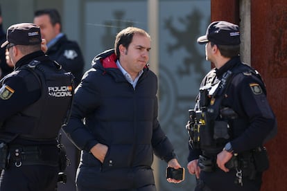 Enrique Yunta, tras testificar en la Audiencia Nacional.