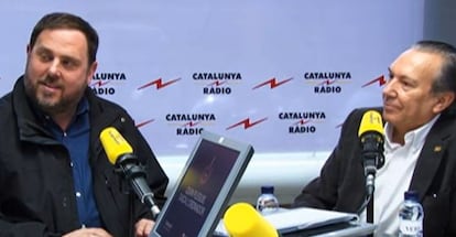 Oriol Junqueras i Justo Molinero, a Catalunya Ràdio.