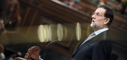 Mariano rajoy, durante su discurso de investidura el 19 de diciembre de 2011