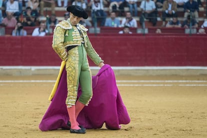 Paco Ureña, en la plaza de Zaragoza, el 12 de octubre de 2017.