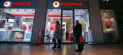Tienda de Vodafone en Berlín, la semana pasada.