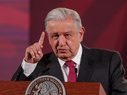 López Obrador en Palacio Nacional, el 9 de octubre.