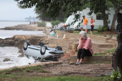 La tromba ha afectado con “daños materiales graves” al camping Els Alfacs, al sur de Sant Carles de la Ràpita, en la imagen.