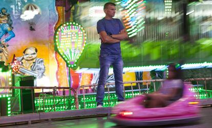 Atracci&oacute;n de coches de choque en las fiestas del a&ntilde;o pasado de Manzanares el Real 