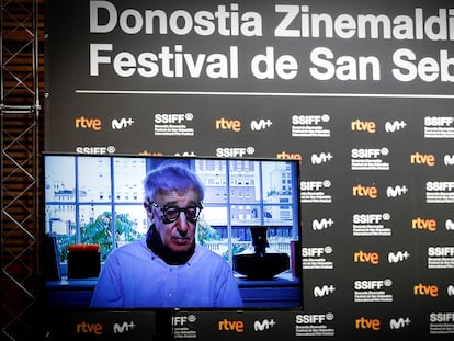Woody Allen, en la presentación telemática de su película 'Rifkin's Festival' en el Festival de San Sebastián el pasado 18 de septiembre.