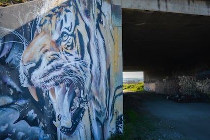 Pieza de arte urbano, pintada a las afueras de San Sebastián de los Reyes.