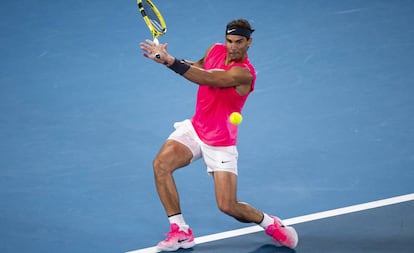 Rafa Nadal durante su partido del Open de Australia contra Dominic Thiem el pasado 29 de enero. 