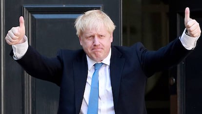El nuevo líder del partido conservador británico, Boris Johnson, tras anunciarse su elección.