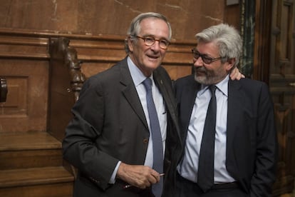 L'alcalde, Xavier Trias, amb el regidor Joan Puigdollers (CiU).