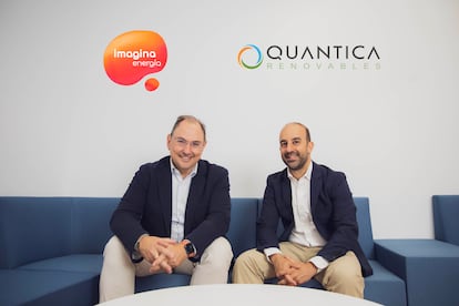 Santiago Chivite, director general de Imagina Energía y Alfonso Garcés, fundador y consejero delegado de Quántica Renovables