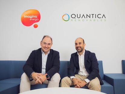 Santiago Chivite, director general de Imagina Energía y Alfonso Garcés, fundador y consejero delegado de Quántica Renovables