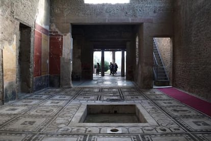 Vista de la 'domus' Paquius Proculus, una de las casas reconstruidas en Pompeya.