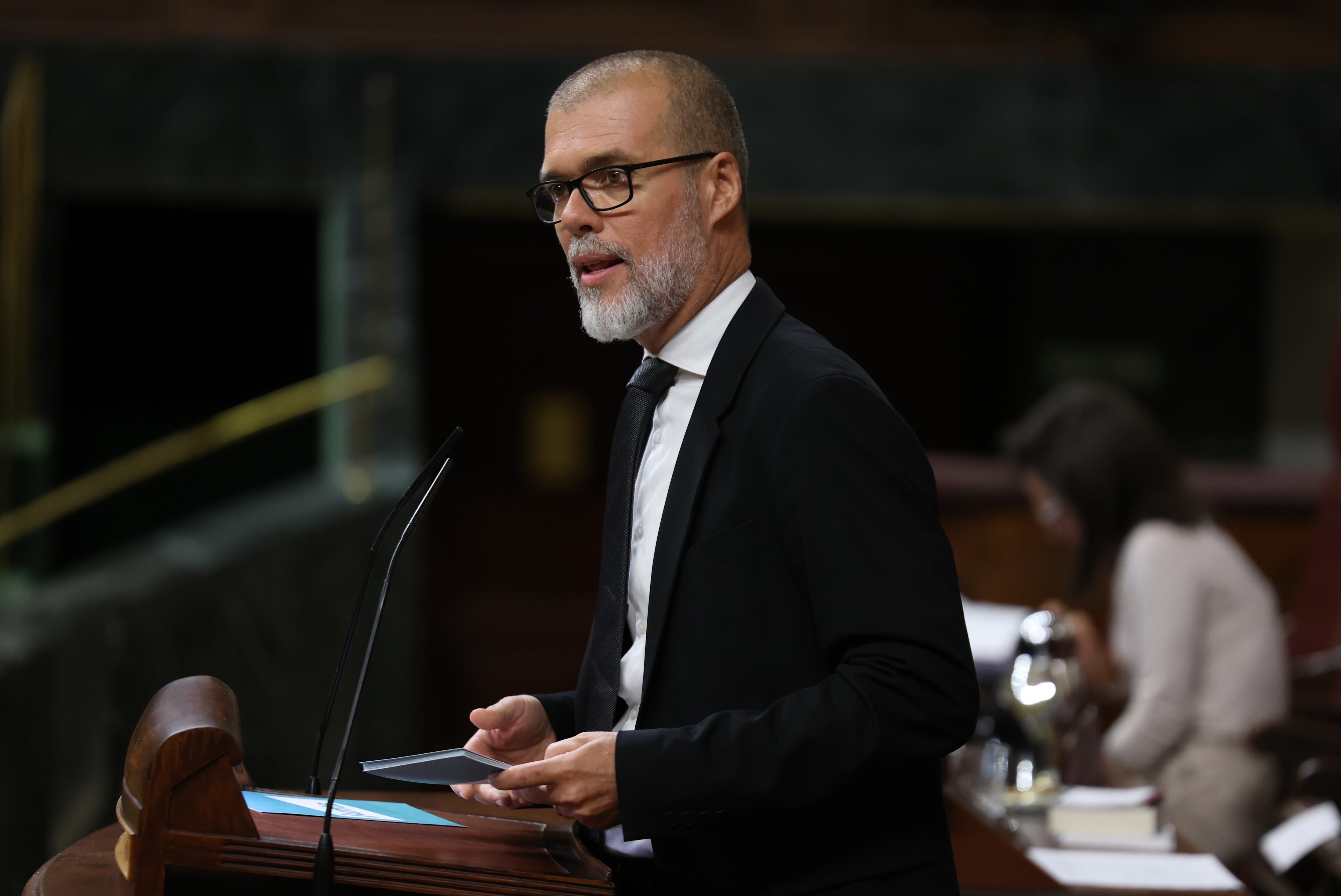 El diputado de Junts Josep Maria Cruset, durante el pleno de este jueves.