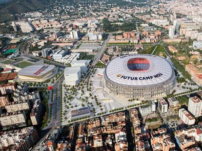 Imagen de la futura urbanización del Camp Nou