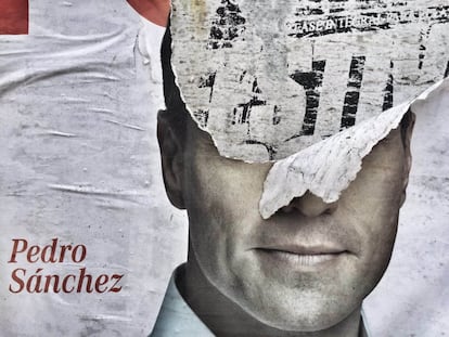 Cartel electoral del candidato socialista, Pedro Sánchez.