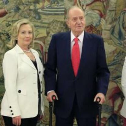 Hillary Clinton, el Rey Juan Carlos y Trinidad Jiménez