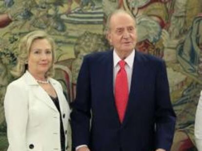 Hillary Clinton, el Rey Juan Carlos y Trinidad Jiménez