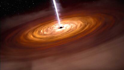 Recreación de un Quasar por parte de la NASA