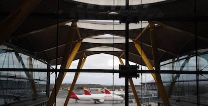 Aviones en el aeropuerto Adolfo Suárez Madrid-Barajas.