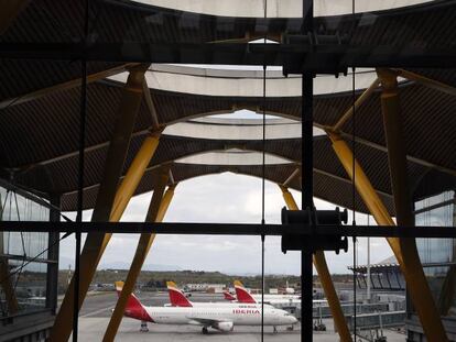 Aviones en el aeropuerto Adolfo Suárez Madrid-Barajas.