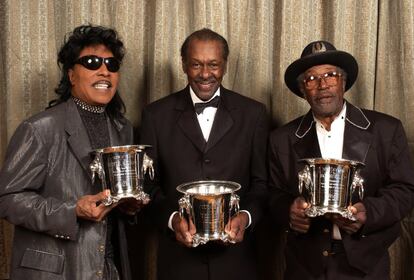 Little Richard, Chuck Berry y Bo Diddley en 2002 .