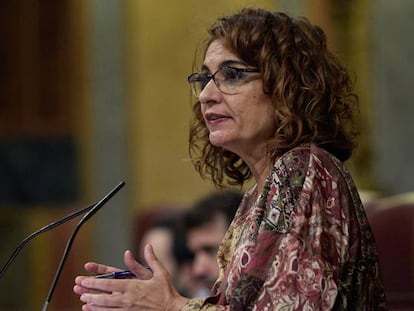 La ministra de Hacienda, María Jesús Montero, esta semana en el Congreso.