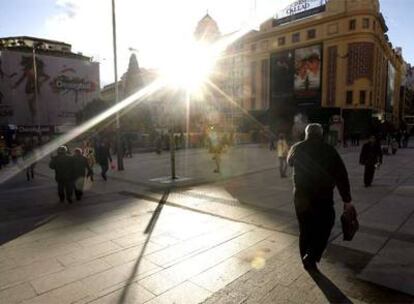 La plaza de Callao, tras la remodelación que la ha convertido en peatonal.