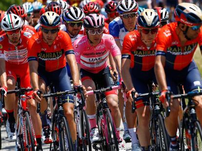 El pelotón del Giro en la etapa del jueves.