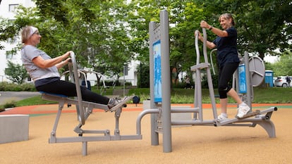 Mujeres practican deporte en Dresde Alemania