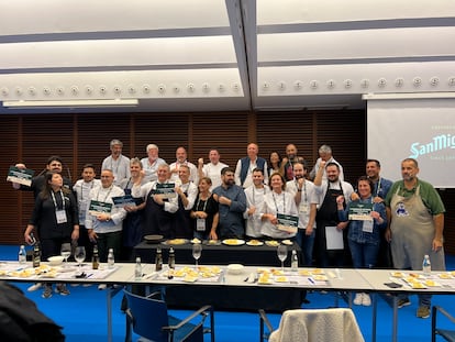 Jurados y concursantes del concurso celebrado en el congreso San Sebastián Gastronomika.