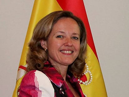 La ministra de Economía, Nadia Calviño. 