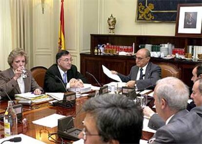 Reunión de un pleno del Consejo General del Poder Judicial.