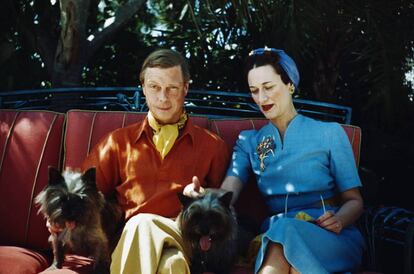 Los duques de Windsor, Eduardo VIII y Wallis Simpson, en una imagen de los años 40. 
 