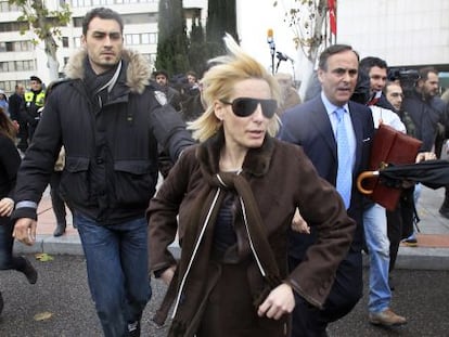 Marta Domíguez, a la salida de los juzgados de Madrid en diciembre de 2010.