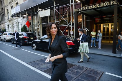 Isabel Díaz Ayuso, en Nueva York.