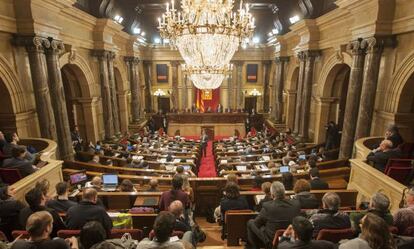 Una imagen del hemiciclo del Parlament de Cataluña.