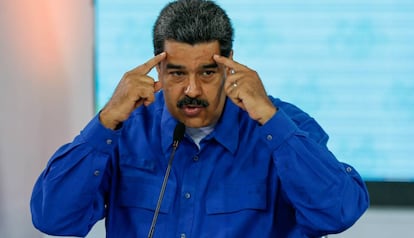 El presidente de Venezuela, Nicolás Maduro, durante una rueda de prensa.