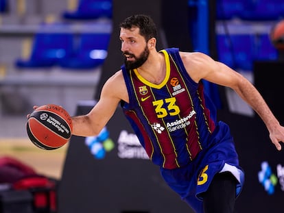 Nikola Mirotic, durante un partido de la Euroliga, contra el Baskonia el 5 de marzo. PEDRO SALADO (GETTY)