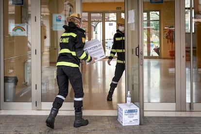 Un centro de mayores en Torrent (Valencia) al inicio de la pandemia.