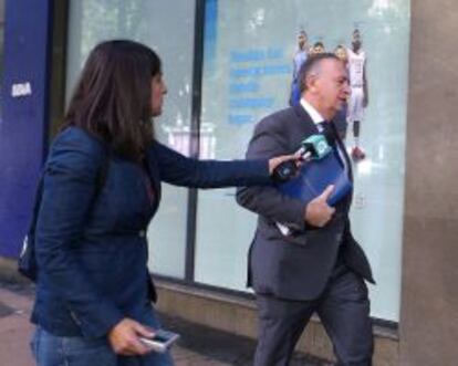 El expresidente de Pescanova Manuel Fernández de Sousa, al entrar hoy en la Audiencia Nacional.