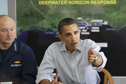 El presidente de EE UU, Barack Obama, en una comparecencia ayer en Luisiana.