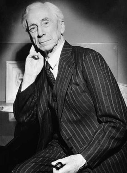 Bertrand Russell (1872-1970) posa en Nueva York.