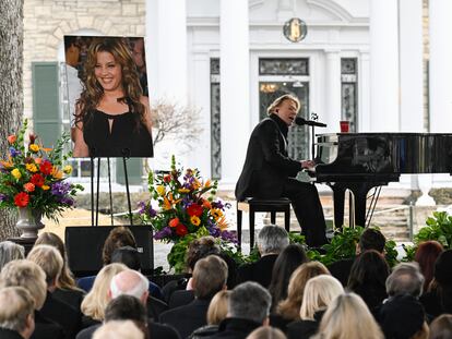 Axl Rose performs during a memorial service for Lisa Marie Presley Sunday, Jan. 22, 2023, in Memphis, Tenn.