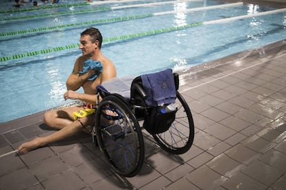 Chano Rodríguez es el máximo medallista de oros de la natación paralímpica española.Cada día, entrena en las instalaciones de Máis que Auga, en Vigo.