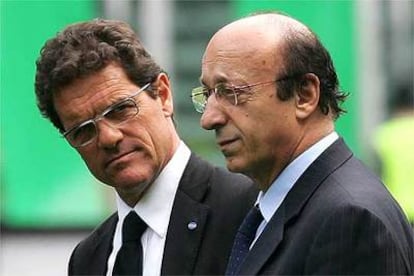 Luciano Moggi conversa con Capello poco antes de que este fichase por el Real Madrid.