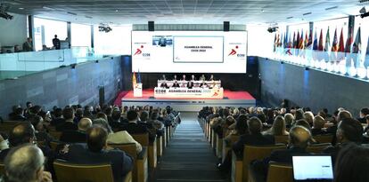 Imagen de la última asamblea general de la patronal CEOE.