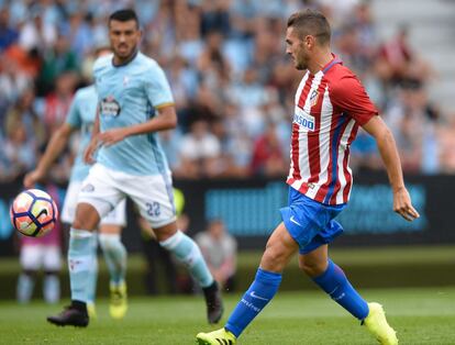 Koke marca el primer gol para el Atlético.