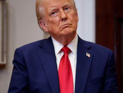 WASHINGTON, DC - JANUARY 21: U.S. President Donald Trump appears at a news conference in the Roosevelt Room of the White House on January 21, 2025 in Washington, DC. Trump announced an investment in artificial intelligence (AI) infrastructure and took questions on a range of topics including his presidential pardons of Jan. 6 defendants, the war in Ukraine, cryptocurrencies and other topics. (Photo by Andrew Harnik/Getty Images)