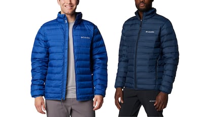 Esta chaqueta Columbia para hombre está disponible en tres colores.