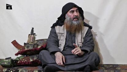 Imagen del vídeo de Abu Bakr Al Baghdadi.